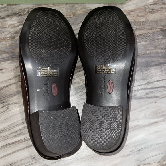 Clarks Artisan Berwick Way women’s Size 7M leather dark brown heel shoes brown - Picture 7 of 10